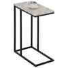 Image de Bout de canapé DEBORA table dappoint table à café table basse de salon cadre en métal noir et plateau en MDF décor marbre blanc