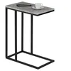 Image de Bout de canapé DEBORA table dappoint table à café table basse de salon cadre en métal noir et plateau en MDF décor béton