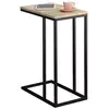 Image de Table d'appoint rectangulaire debora, en métal noir et décor chêne sonoma