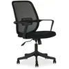 Image de Chaise de bureau ergonomique MOLLIS Noir Réglable en hauteur avec Accoudoirs Assise Rembourrée Confortable
