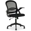 Image de Chaise de bureau ergonomique EREN Noir Réglable en hauteur avec Accoudoirs Assise Rembourrée Confortable