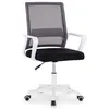 Image de Chaise de bureau PERTH Pivotante et réglable en hauteur Tissu mesh Avec accoudoirs Noir