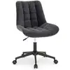 Image de Chaise de bureau vasilo en velours côtelé - noir