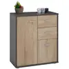 Image de Buffet salle à manger remy l 60 cm - gris et chêne sonoma