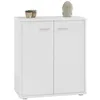 Image de Buffet salle à manger FIRMIN L 60 cm blanc avec 2 portes bahut bas meuble de rangement style moderne