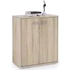 Image de Buffet salle à manger FIRMIN L 60 cm coloris chêne sonoma avec 2 portes bahut bas meuble de rangement style moderne