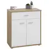 Image de Buffet salon monaco, l 60 cm - coloris chêne sonoma blanc