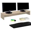 Image de Support décran dordinateur SCREEN réhausseur pour deux moniteurs ou un grand écran longueur 100 cm en mélaminé chêne sonoma