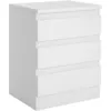 Image de Table De Chevet Burgos, En Mélaminé Blanc Mat
