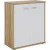 Image de Buffet salon firmin l 60 cm - coloris chêne sauvage et blanc
