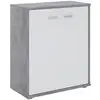 Image de Buffet salle à manger firmin l 60 cm - coloris béton et blanc