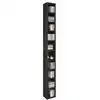 Image de Etagères modulables musique pour cddvd, lot de 2 meubles de rangement en colonne, 10 compartiments, en mélaminé décor béton foncé