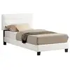 Image de Lit 1 place hudson 90x190 cm avec sommier, lit simple pour enfant ou adulte, hauteur réglable, lit en synthétique blanc