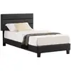 Image de Lit 1 place hudson 90x190 cm avec sommier, lit simple pour enfant ou adulte, hauteur réglable, lit en synthétique noir