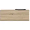 Image de Tiroir suspendu THALA table de nuit étagère murale avec 1 tiroir sans poignée revêtement mélaminé en bois coloris chêne sonoma