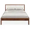 Image de Lit 140 x 200 avec sommier apoana en bois massif - coloris châtaignier