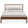 Image de Lit 140 x 190 avec sommier apoana en bois massif - coloris châtaignier