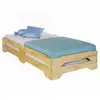 Image de Lot de 2 lits superposables ronny 90 x 200 cm couchage supplémentaire fonctionnel en pin massif vernis naturel