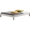 Image de Lit futon double pour adulte TAIFUN 140 x 200 cm 2 personnes 2 places pin massif lasuré blanc