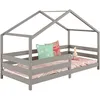 Image de Lit Cabane Rena 90 X 190 Cm, En Pin Massif Lasuré Gris