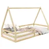 Image de Lit cabane SILA 90x200 cm lit simple enfant 1 place type Montessori en pin massif finition naturelle