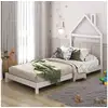 Image de Lit enfant liz 90 x 190 cm en pin massif - blanc
