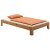 Image de Lit futon THOMAS couchage simple 120 x 200 cm 1 place et demi / 1 personne en pin massif lasuré couleur campagne