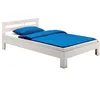 Image de Lit simple THEO 90 x 190 cm cadre de lit pour enfant en pin massif lasuré blanc avec tête de lit
