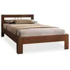 Image de Lit simple THEO 90 x 200 cm lit pour enfant en pin massif coloris châtaignier avec tête de lit