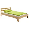 Image de Lit simple THEO 100 x 200 cm lit pour enfant en pin massif lasuré couleur hêtre avec tête de lit