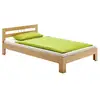 Image de Lit simple theo 100 x 200 cm lit pour enfant en pin massif lasuré couleur hêtre, avec tête de lit