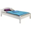 Image de Lit en pin massif MARIE 90x200 cm lit simple pour enfant avec tête de lit lasuré blanc