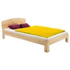 Image de Lit simple TIM pour enfant 100 x 200 cm en pin massif recouvert dun vernis naturel avec tête de lit inclinée