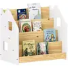 Image de Bibliothèque enfant bruno en pin massif laqué blancnaturel