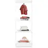 Image de Étagère à vêtement enfant sally en pin massif, dressing enfant avec tringle à vêtements, penderie enfant montessori, blanc