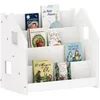 Image de Bibliothèque enfant BRUNO Rangement livres pour chambre enfant 4 Compartiments En pin massif laqué blanc