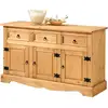 Image de Buffet salon tequila l 154 cm bois massif - coloris teintélaqué