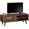 Image de Meuble Tv Sean, 4 Niches En Pin Massif Lasuré Brun Foncé