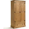 Image de Armoire penderie TEQUILA style mexicain pin massif finition cirée