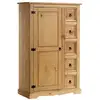 Image de Buffet apothicaire tequila l 95 cm bois massif - coloris naturel