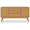 Image de Buffet salle à manger TIVOLI L 145 cm en bois massif finition bois naturel teinté avec 3 tiroirs et 2 portes battantes