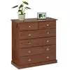 Image de Commode chambre paris l 91 cm en bois massif - brun foncé