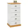 Image de Chiffonnier paris l 48 cm en pin massif - blanc et brun