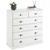 Image de Commode chambre paris l 91 cm en bois massif - blanc