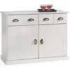 Image de Buffet salle à manger paris l 91 cm en bois massif - blanc