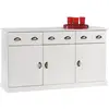 Image de Buffet salon paris l 133 cm bois massif, blanc