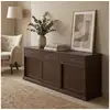 Image de Buffet salle à manger savona l 160 cm en bois massif - coloris noyer