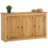 Image de Buffet salle à manger CANCUN L 135 cm en bois massif finition laquée avec 3 portes battantes