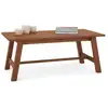 Image de Table basse luzerna en bois massif - brun foncé