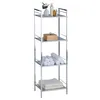 Image de Étagère de salle de bains MATIS sur pied avec 4 tablettes en métal chromé